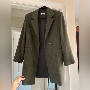 Mango Pin Stripe Blazer Coat